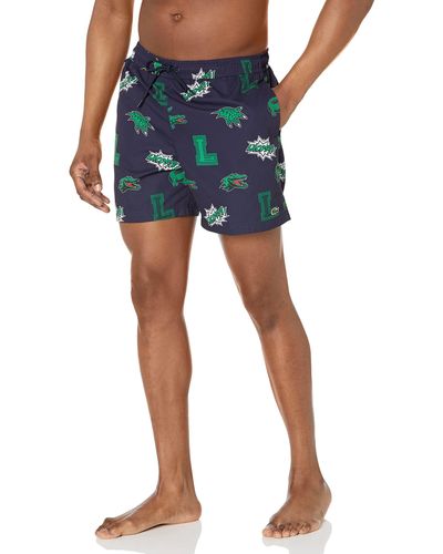 Lacoste Standard Holiday Mesh Lined Swimming Trunks - Blue