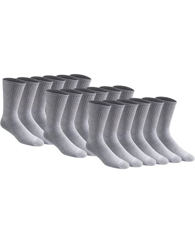 Dickies Big & Tall Multi-pack Cotton Blend Cushioned Work Crew Socks 36 - Gray
