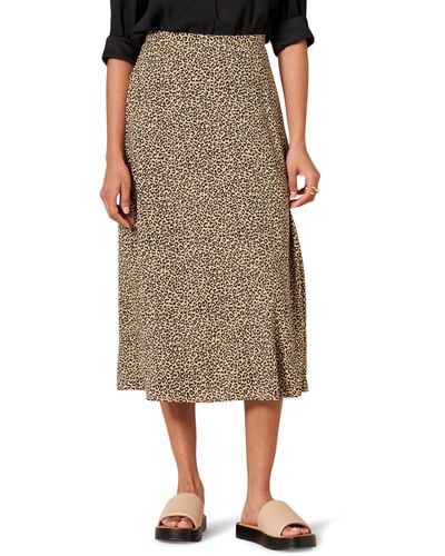 Amazon Essentials Georgette Midi Length Skirt - Brown