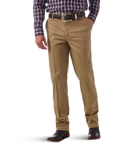 Wrangler Riata Flat Front Relaxed Fit Casual Pant Hose - Natur
