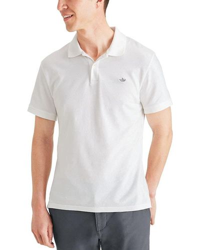 Dockers Slim Fit Short Sleeve Performance Pique Polo - White