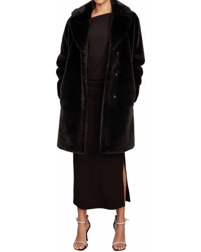 Velvet By Graham & Spencer Evalyn Lux Fur Coat - Black