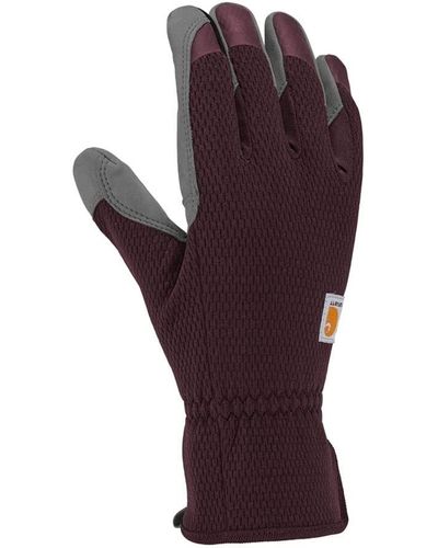 Carhartt High Dexterity Padded Palm Touch Sensitive Long Cuff Glove - Purple