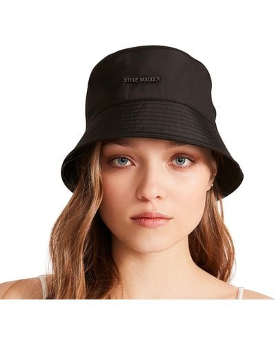Steve Madden Womens Nylon Hat-black Bucket Hat