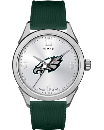 Timex Nfl Athena 40mm Watch – Philadelphia Eagles With Green Silicone