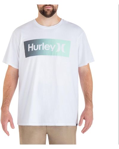 Hurley Mens Big & Tall Everyday Washed One And Only Gradient T-shirt T Shirt - White