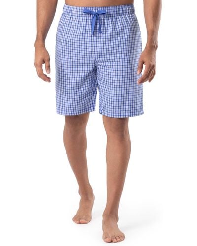 Izod Poly Rayon Drawstring Sleep Lounge Short - Blue