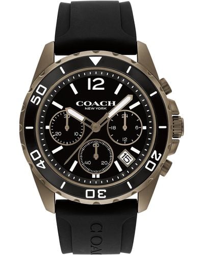 COACH Kent Chronograph Watch | Stylish And Functional | Elegant Timepiece For Trendy Fashionistas - Black