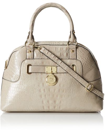 Anne Klein Leo Coin Large Satchel,dove Grey,one Size - Natural