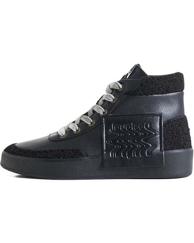 Desigual Shoes_fancy High Patch 2000 Black Sneaker