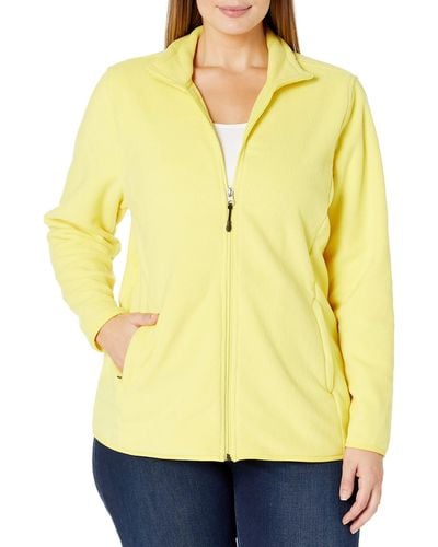 Amazon Essentials Plus Size Classic-fit Long-sleeve Full-zip Polar Soft Fleece Jacket - Yellow