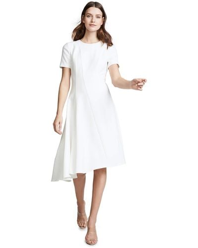 Black Halo Olcay Asymmetrical Dress - White