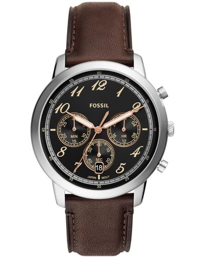 Fossil Neutra Arabic Chronograph Stainless Steel Watch - Brown
