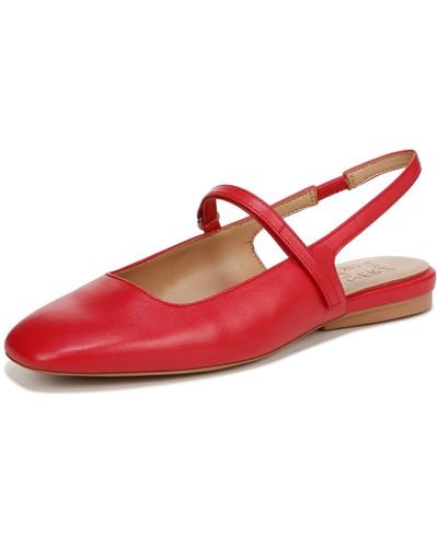 Naturalizer S Connie Mary Jane Slingback Ballet Flat Crantini Red Leather 5.5 M