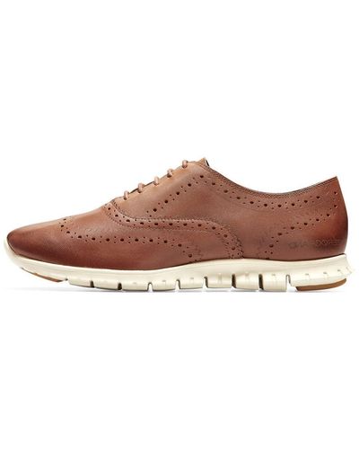 Cole Haan Zerogrand Wing Oxford Closed Hole Ii - Brown