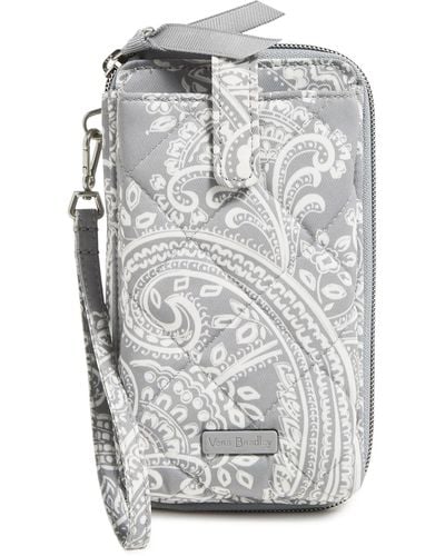 Vera Bradley Performance Twill Large Smartphone Wristlet With Rfid Protection - Gray