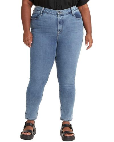 Levi's Plus-size Premium 721 High Rise Skinny Jeans - Blue