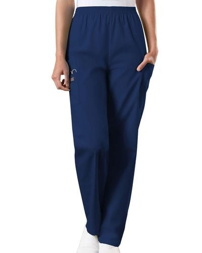 CHEROKEE Scrub Pants For Workwear Originals Pull-on Elastic Waist 4200t - Blue