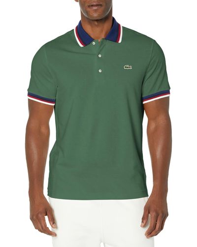 Lacoste Regular Fit Stretch Piqué Polo Shirt - Green