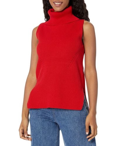French Connection Mozart Turtle Neck Sweater - Red