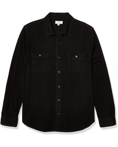 AG Jeans The Benning Utility Denim Long Sleeve Shirt - Black