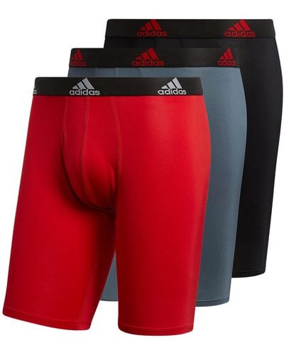 adidas Performance Long Boxer Brief Underwear - Red