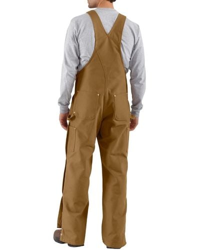 Carhartt Loose Fit Firm Duck Bib Overall - Brown