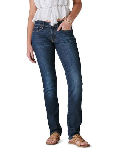Lucky Brand Womens Mid Rise Sweet Straight Jean - Blue