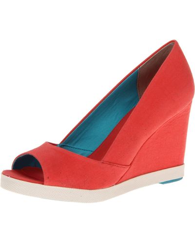 Seychelles Secret Society Wedge Pump,coral,7 M Us - Red