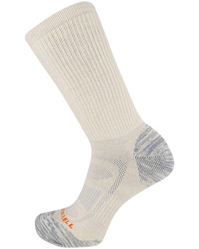 Merrell And Zoned Cushioned Wool Hiking Socks-1 Pair Pack-breathable Arch Support - White