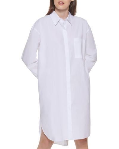 DKNY Oversized Basic Easy Dress - White