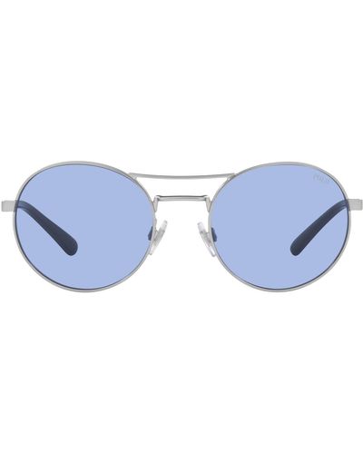 Polo Ralph Lauren S Ph3142 Round Sunglasses - Black
