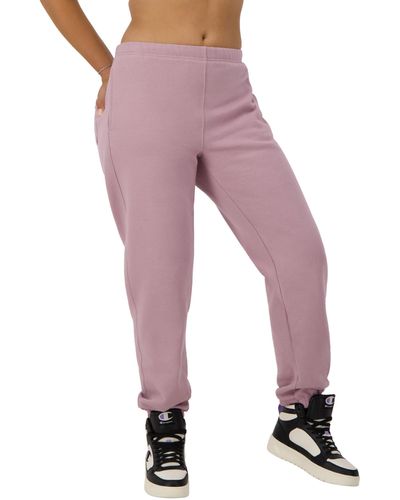 Champion , Reverse Weave, Fleece Sweatpants, Sweatpants For , 30", Purple Fig C Logo