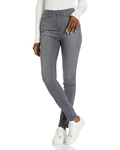 PAIGE Margot Ultra High Rise Skinny Leg Opening In Gray Area