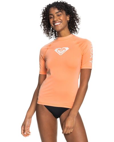 ROXY WHOLE HEARTED Short Sleeve Rashguard - Black