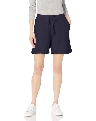 Velvet By Graham & Spencer Womens Laguna Organic Fleece Sweatshort Casual Shorts - Blue