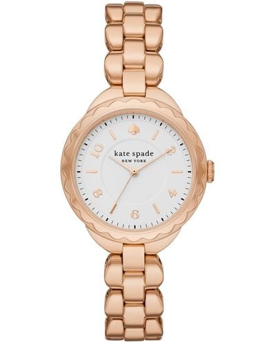 Kate Spade Morningside Three-hand Rose Gold-tone Stainless Steel Watch - Metallic