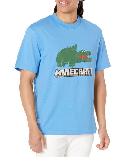 Lacoste Short Sleeve Minecraft Croc Crewneck T-shirt - Blue