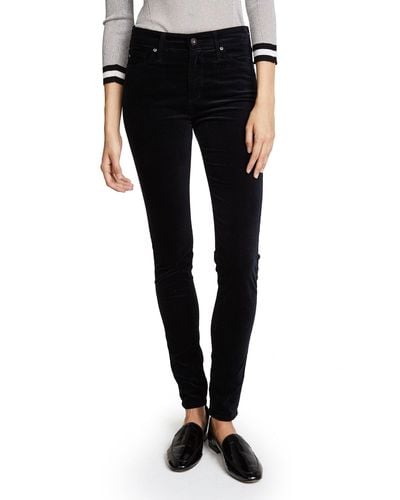 AG Jeans Farrah Velvet Skinny - Black