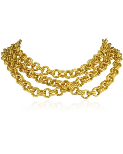 Ben-Amun Multi Row Chain Necklace - Metallic
