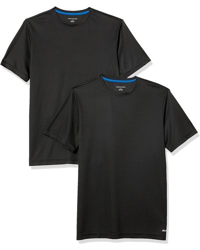 Amazon Essentials T-Shirt de Sport en Tissu Technique - Noir