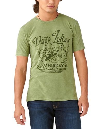 Lucky Brand Dirty Luke's Whiskey Graphic Tee - Green