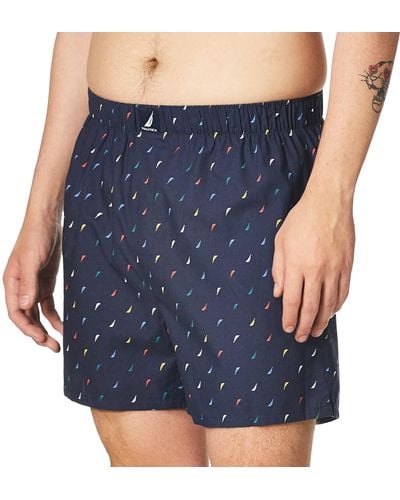 Nautica Men's Brushed Poly 3 Pack Boxer Brief, Nautica Red/Aero Blue/Fish  Print-Peacoat, Small : : Clothing, Shoes & Accessories