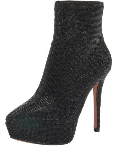 Jessica Simpson Womens Odeda Embellished Platform Bootie Ankle Boot - Black