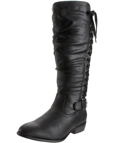Madden Girl Skyylar Knee-high Boot,black Paris,8.5 M Us