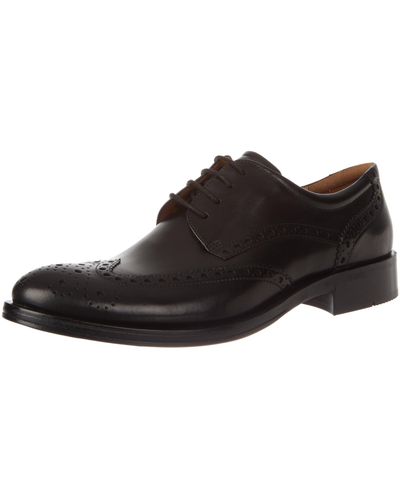 Ecco Canbrerra Leather Wing Tip - Black