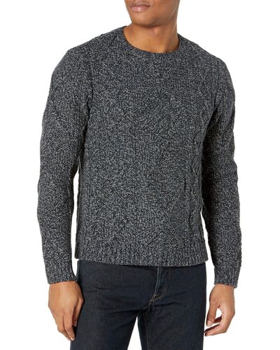 PAIGE Westcliff Cable Knit Crewneck Sweater - Gray