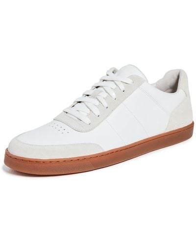 Vince S Noel Rubber Bottom Lace Up Sneaker Horchata White Suede Leather 12 M