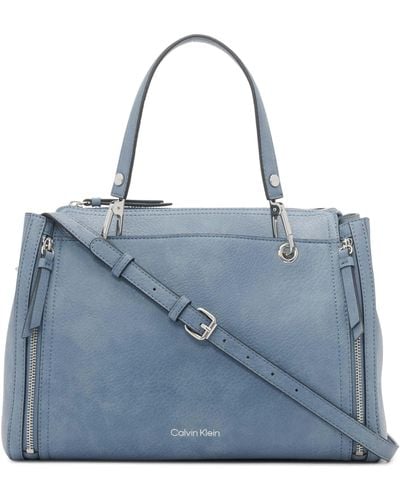 Calvin Klein Reyna Satchel Bag - Blue