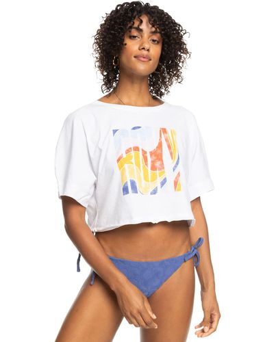 Roxy I Will Miss You Cropped T-shirt - White